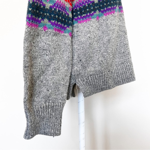 CHAPS Denim | Multi-Color Fair Isle Nordic Ski Sweater | Size Petite L - Picture 7 of 10